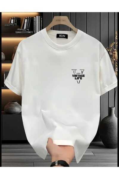 ORVIO Group تي شيرت رجالي بتصميم عتيق مطبوع عليه نص