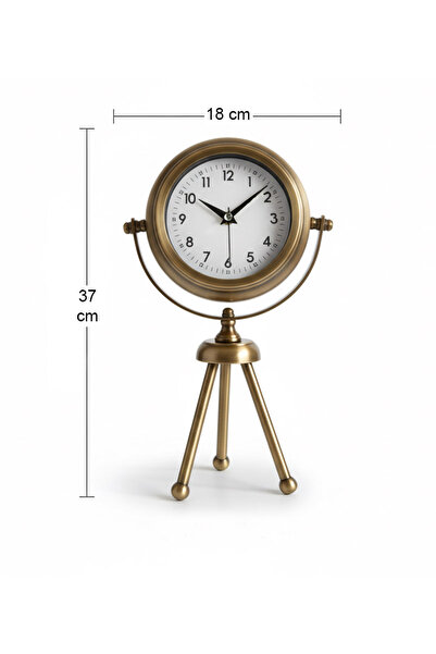 Genel Markalar Mini Tripod Klasik Eskitme Masa Saati | 37x18 cm | Butik Saat