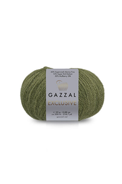 Gazzal Exclusive %60 Superwash Merino %30 İpek %10 Kid Mohair Örgü İpliği – 2...