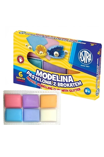 Other Pastă de modelat pastel cu sclipici Astra 6 culori 30418001