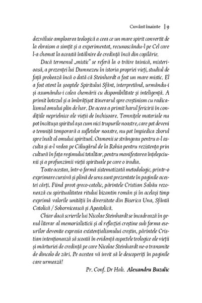 Galaxia Gutenberg The Faith and Conversion of Nicolae Steinhardt. A Theological Evaluation