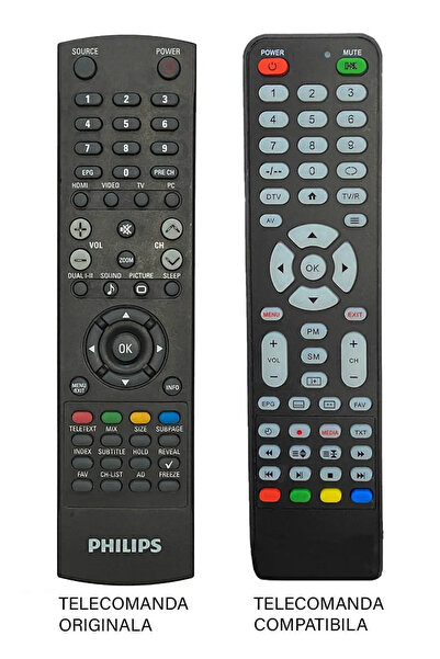 OEM Replacement remote control compatible with Philips LCD TV code ER 55 /MFY 45 (477)