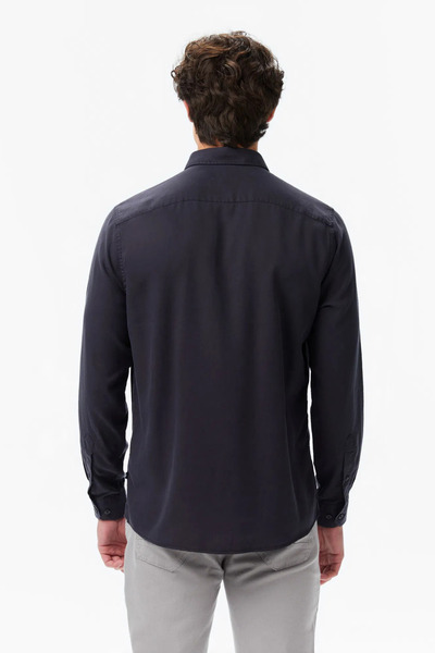 Nautica Ανδρικό μαύρο πουκάμισο κλασικής εφαρμογής