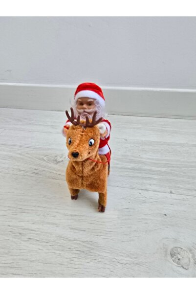 GLAMSI Christmas decoration musical Santa Claus riding a deer