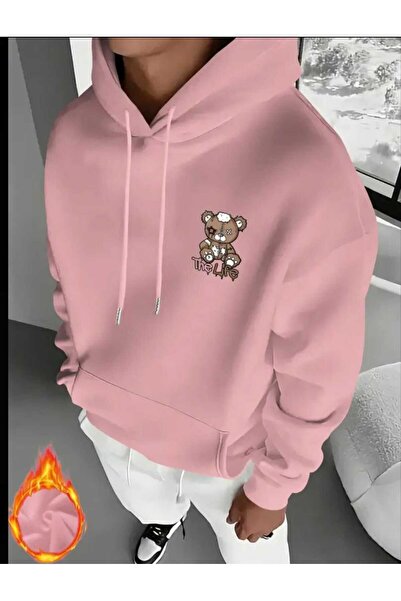 ORVIO Group هوديي من نوع Yaralı Ayıcık مطبوع Streetwear
