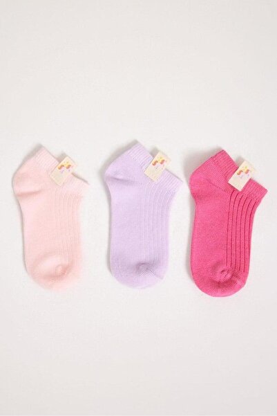 BONY SOCKS Pachet de 3 ciorapi pentru fete de poveste cu model roz