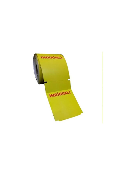 RuloMerkezi Θερμικό ετικέτα ραφιού από χαρτόνι, κίτρινο, 135X100 cm, 250 τεμά...
