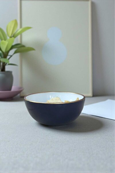 Luminarc Diwali 6 Pieces 12 cm Gilded Multi-Purpose Bowl Navy Blue