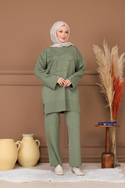 Kirazca Butik Women's Standard Size Floral Knitwear Set