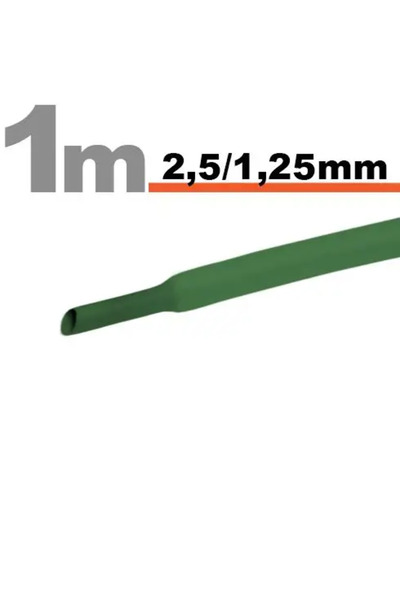 OEM Green heat shrink tube 2.5 /1.25 mm 1m length