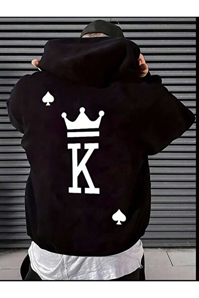 ORVIO Group هودي تاج وشفرة مطبوع قصة فضفاضة