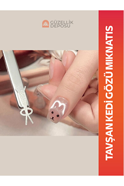 Güzellik Deposu Tavşan Desen Kedi Gözü Mıknatıs - Kedigözü Mıknatıs- Magnet