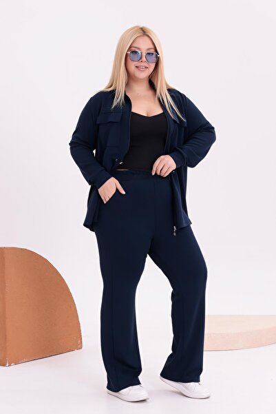Siyezen Plus Size Zippered Modal Fabric Set