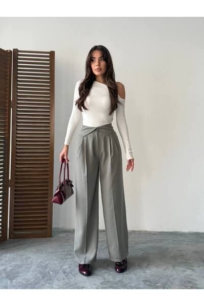 MIZUKI Bel Devirmeli Polisiviskon Pantolon