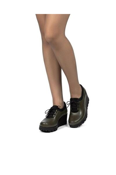 MİRATERLİK ORTOPEDİK TERLİK VE AYAKKABI Mira Women's Leather Orthopedic Shoes Wedge Sole Comfortable Fit Daily Shoes