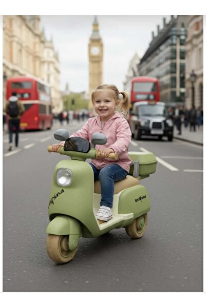 WESPİNA Akülü 3tekerlekli Çocuk Motoru Uzaktan Kumandalı 50kilo Kapasiteli Müzik Çalarlı 3-6Yaş