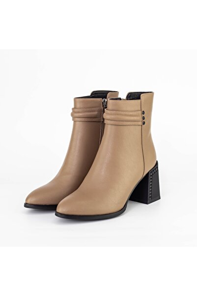 Jose Simon Γυναικεία μποτάκια μέχρι τον αστράγαλο με χοντρό τακούνι K822-1B Χακί