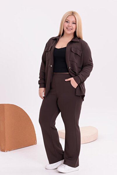 Siyezen Plus Size Zippered Modal Fabric Set