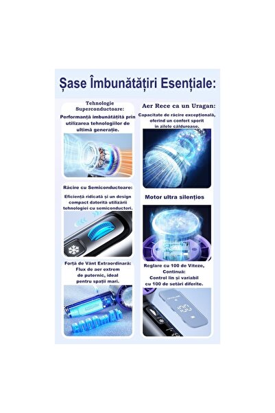 VeReTech Ultra-Compact CoolMaster Handheld Fan by VeReTech, LCD, Cooling Disc, 100 Speeds, USB-C, Black