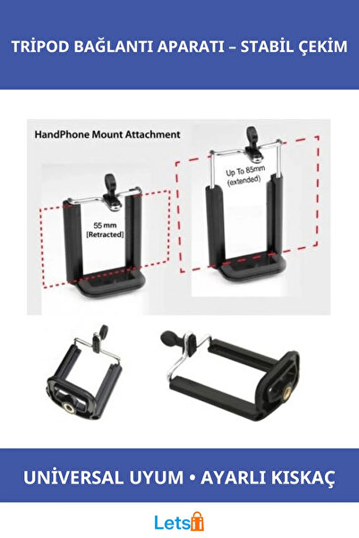 Letsii جهاز تثبيت ثلاثي القوائم عالمي للهواتف المحمولة