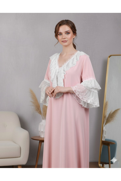 Maison Emarat Premium Night Gown with intricate Lace Detailing