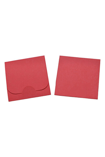 PersonalizatCuStil Red Cardboard Envelopes with Closure Size 7.8 x 8.2 cm – Set of 100 Pieces