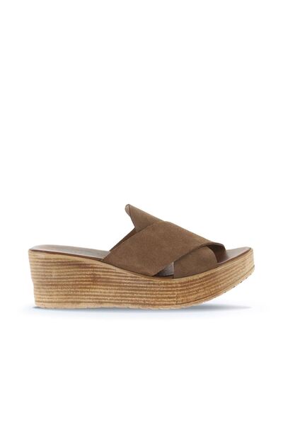 Bueno Shoes Taba Alf Suede Women's Wedge Heeled Slippers 01Wa4703