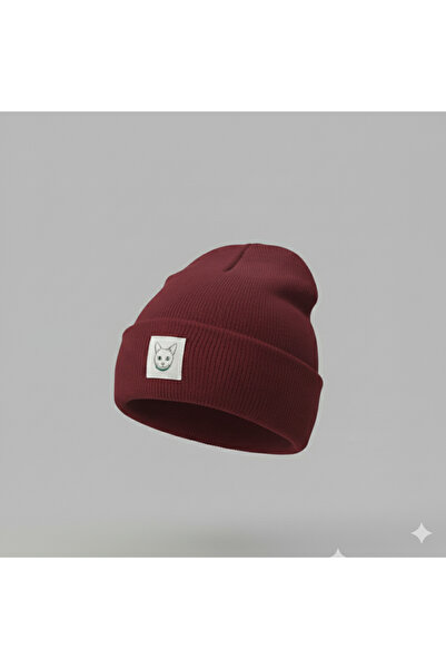 MEOW Winter Wool Cat Label Unisex Foldable Beanie