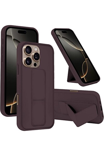 Margoun iPhone XS Max Magnetic Finger Grip Shockproof Case-(Brown)