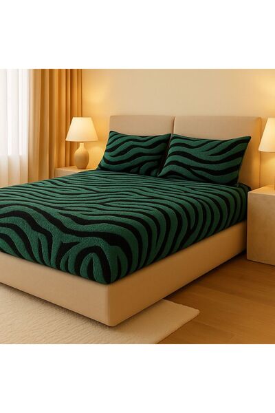 Casa-Textile Cocolino cover, embossed pattern, with elastic + 2 pillowcases, double bed