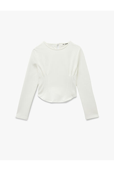 Koton Ribbed Slim Fit Crew Neck Long Sleeve T-Shirt