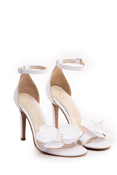 Vanilla Days Velora White Genuine Leather Stiletto Heels