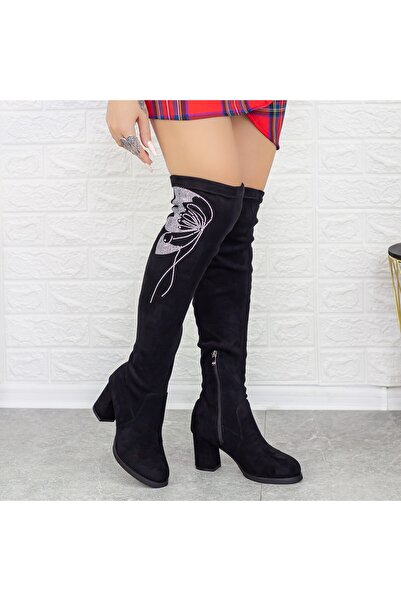 mei Cizme Dama cu Toc gros 2MX539 Negru