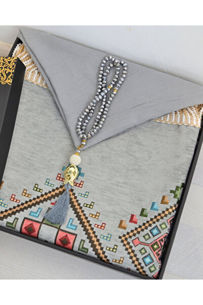 Bilenler Σετ δώρου για προσευχή: Κασκόλ προσευχής με μοτίβο κιλίμ, επενδεδυμέ...