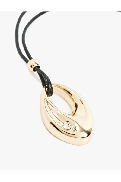 Koton Taş Detaylı Oval Charmlı Kolye