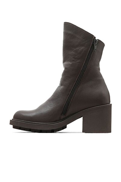 Bueno Shoes Brown Leather Women's Heeled Boots 01Wz7905