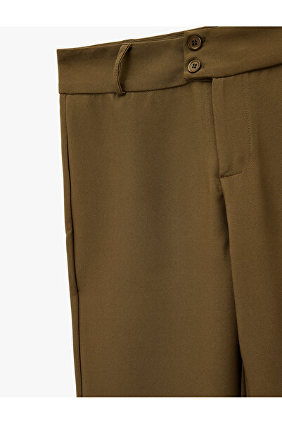Koton Slim Fit Double Buttoned Flared Pants