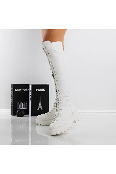 mei Women's Boots MX362A White