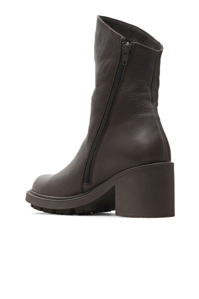 Bueno Shoes Brown Leather Women's Heeled Boots 01Wz7905