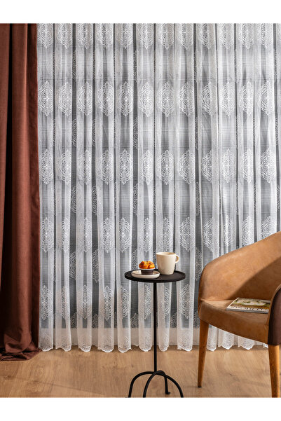 LUNETT HOME Hermi̇a51 Pattern Rarely Plied 1X2 Tulle Curtain Living Room Balcony Kitchen Tulle