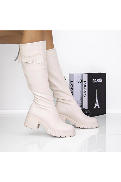 mei Cizme Dama cu Toc gros 3AL58 Bej