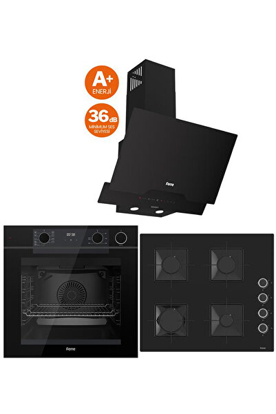 Ferre STEAM PLUS SERİSİ 3LÜ CAM ANKASTRE SET (QEP64CS-SS205-D063SA)