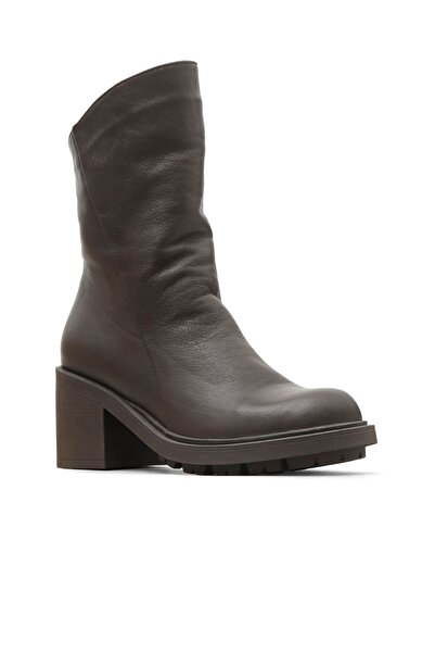 Bueno Shoes Brown Leather Women's Heeled Boots 01Wz7905