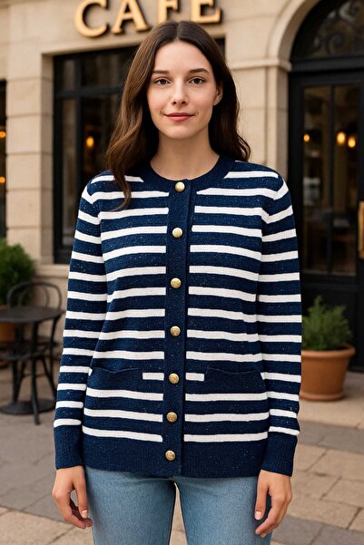 Nuss Ζακέτα Sim Detail 306 Navy Blue