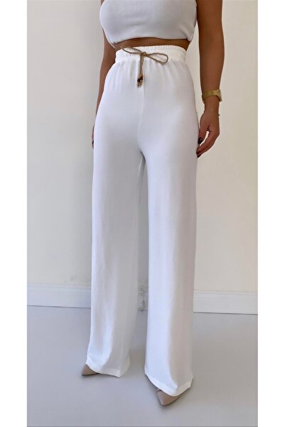 SEDA FİDAN BOUTIQUE أيروبين كتان بنطال مريح إكرو