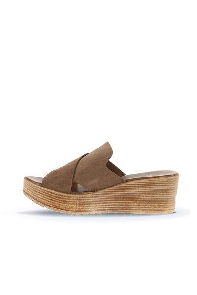 Bueno Shoes Taba Alf Suede Women's Wedge Heeled Slippers 01Wa4703