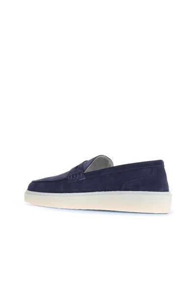 Bueno Shoes Navy Blue Suede Men's Casual Shoes 07Ma21774004