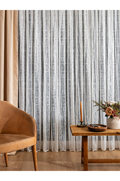 LUNETT HOME Cloud77 Pattern Rarely Pleated 1X2 Tulle Curtain Living Room Balcony Kitchen Tulle