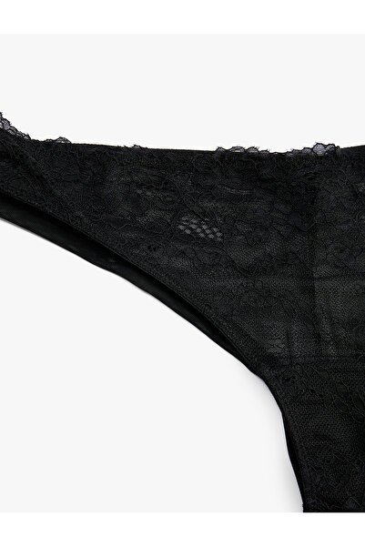 Koton Comfortable Fit Brazilian Panties with Lace Detail