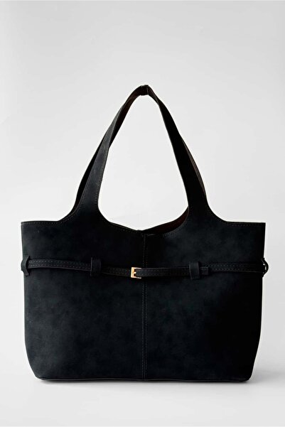 Yuka Atelier Suede Moka Puppy Shoulder Bag